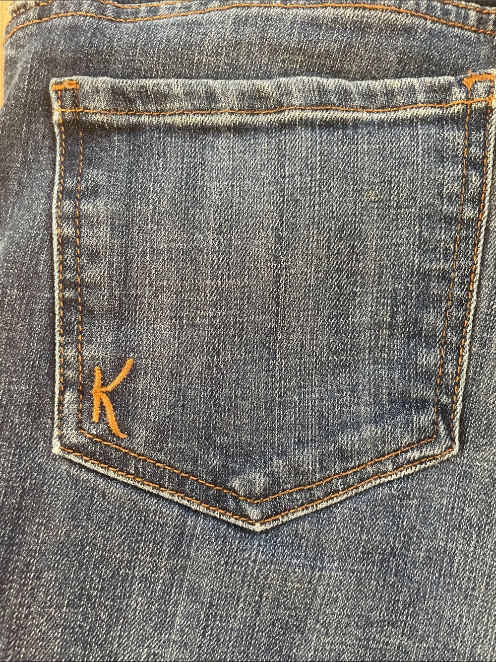 Kut from the Kloth Dark Blue Cropped Cuffed Jeans Size 12 - Picture 6 of 7
